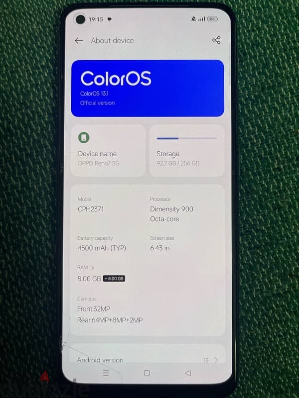 oppo reno 7 5G like new 0