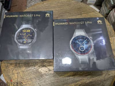 Huawei Watch GT 5 Pro Titanium جديدة متبرشمة بضمان الوكيل