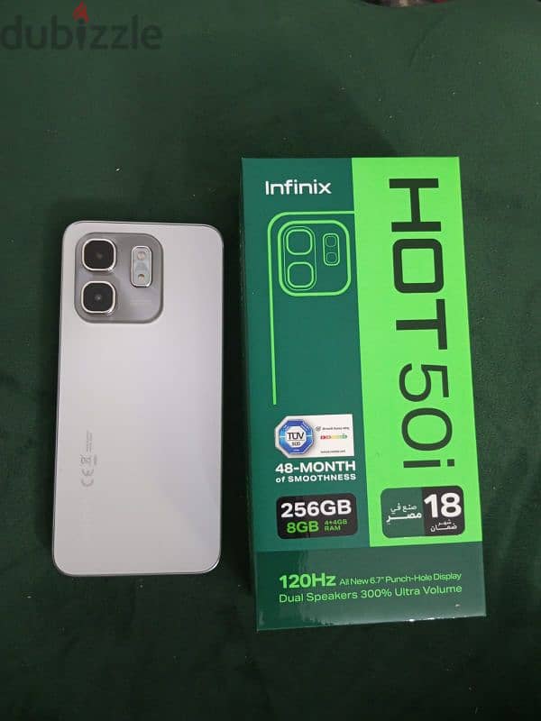 Infinix Hot 50i للبيع المساحه ٢٥٦و٤+٤رام 2