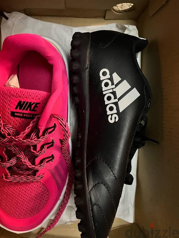 adidas football shoes size 33 & nike running shoes size 33.5 1