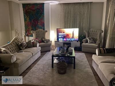 Furnished apartment for rent with kitchen and air conditioners in AlYasmine 7 villas in the First Settlement