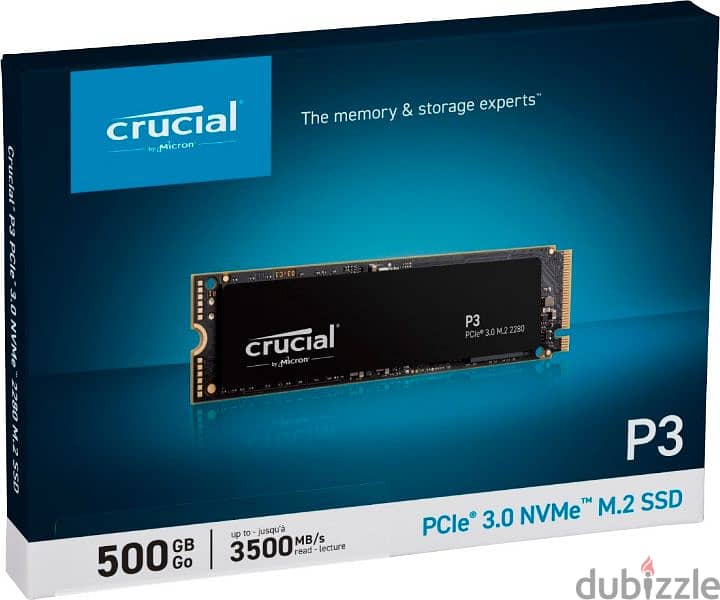 Hard Desk Crucial PCIe 3.0 NVMe M. 2 SSD 500 Giga - for Laptop and PC 0