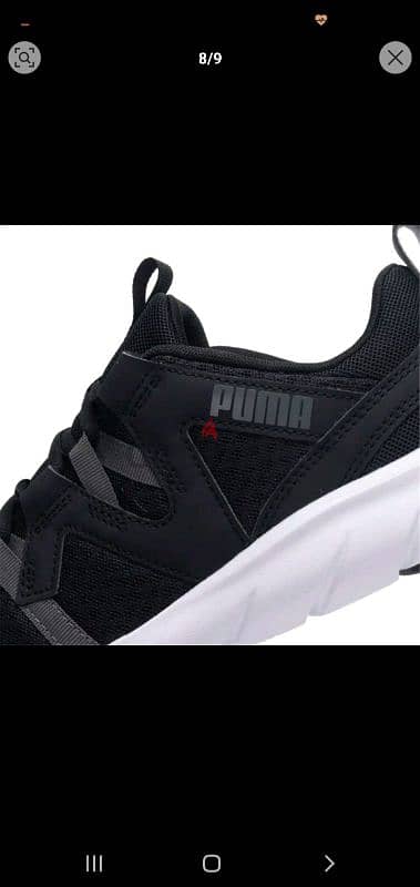 أحذية رياضية من الشبك القابل للتنفس بنمط رمادي puma