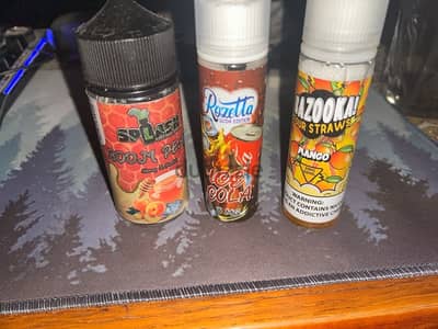 3 e-liquid bottles/٣ علب لكويد