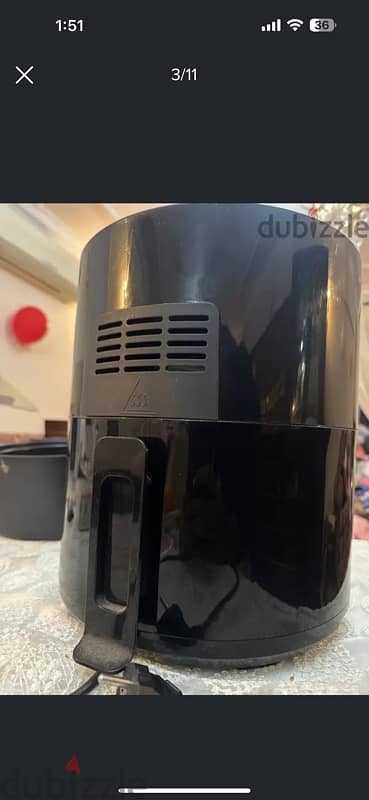 Arzum Air Fryer 4L black and gold colored 2