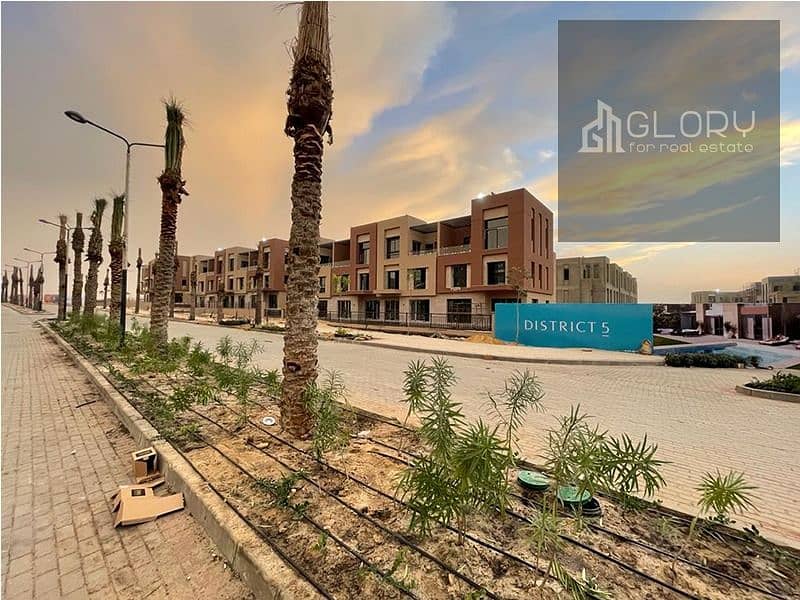 Duplex 218m semi finished for sale in compound district 5 new cairo by marakez with installments 0