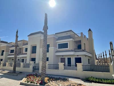 Corner  Villa  open view , Ready to move for sale in Sarai - New cairo fifth settlement