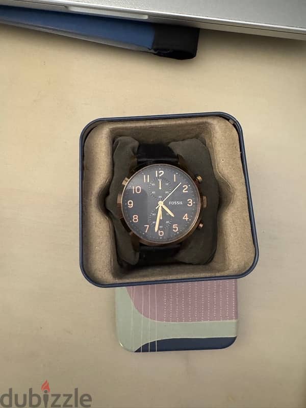 FOSSIL FS4933 ROSE GOLD/Dark Navy ساعة فوسيل اصلية 4