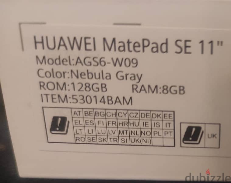 Huawei matepad se 11 8gb ram + 128gb rom 6