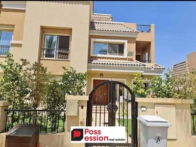 S Villa for sale in installments over 12 years in Saray Mostakbal City Compound, directly next to Madinaty on the Suez Road, Double View Corner Villa