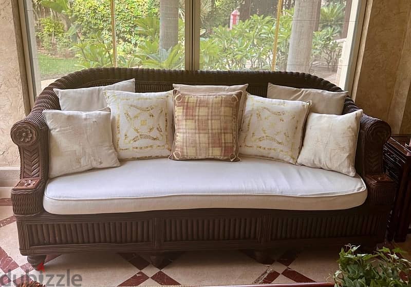 Bamboo set ( sofa &2 chairs) imported 2