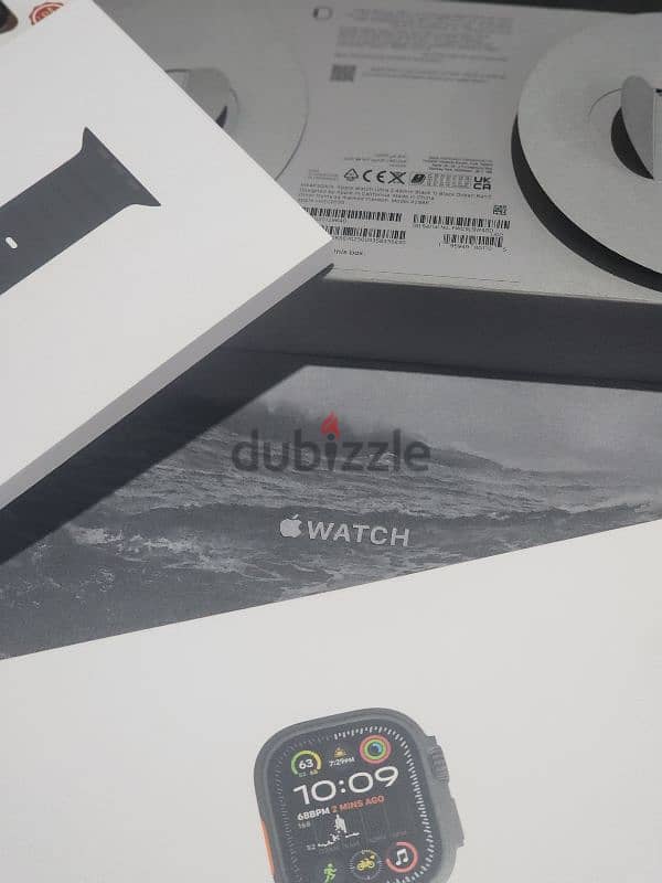 Apple watch ultra 2 2024 ocean band black ضمان سنة 2