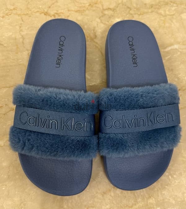 Calvin Klein girl slippers with fur 0