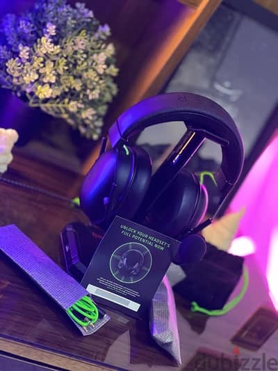 سماعة razer blackshark v2 x + ستاند سماعة redragon