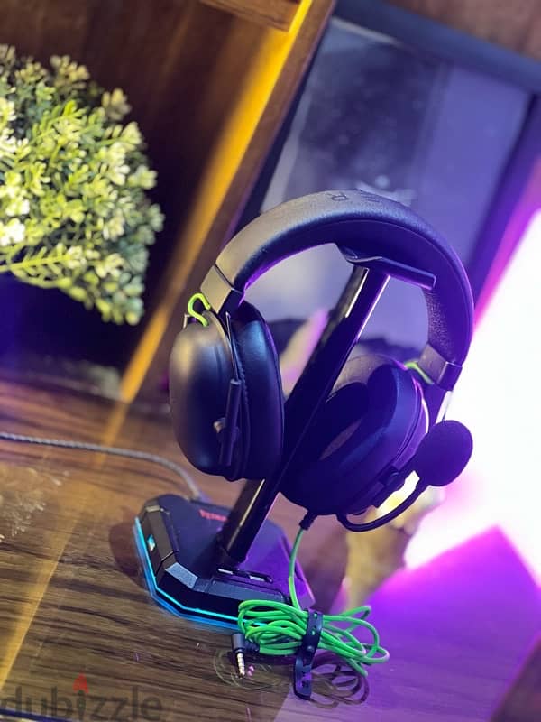 سماعة razer blackshark v2 x + ستاند سماعة redragon 3