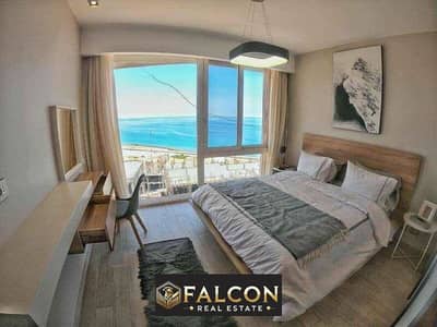 Apartment for sale in Lagoon View, immediate receipt and ultra super luxury finishing in the Latin Quarter, El Alamein, in front of El Alamein Towers,