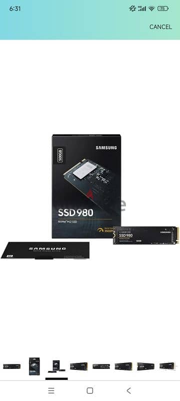 Samsung SSD 500GB NVMe M. 2 - 980 Hard Disk