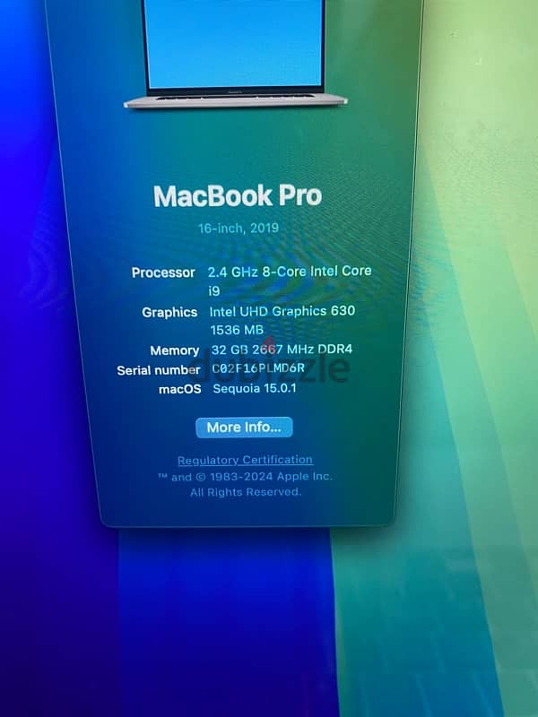 MacBookPro i9 16 inch. ram 32GB 2021 4