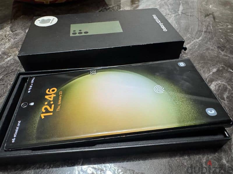 S23 Ultra 256/12 خطين بالعلبه فقط مغير باغه وبدون قلم 1