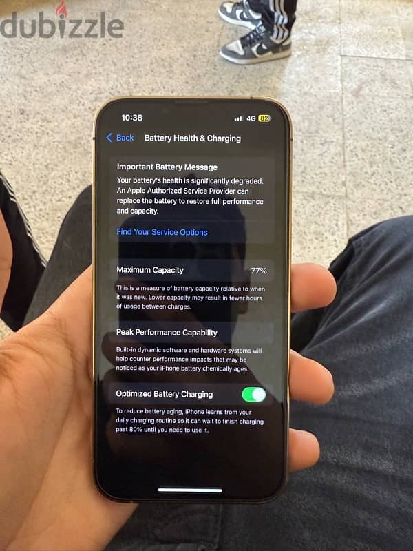 ايفون ١٣ برو جولد ٧٧٪ للبدل بالاعلى او للبيع 5