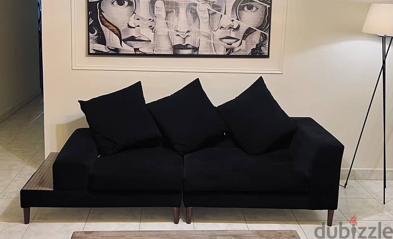 black sofa for sale it’s not used from homzmart 1