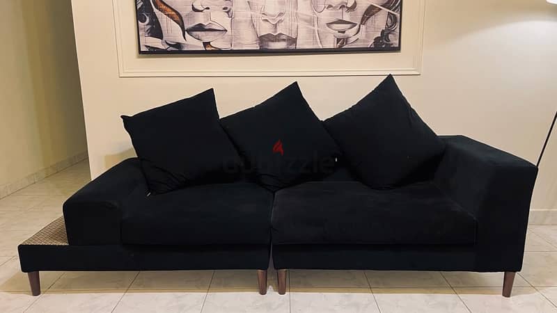 black sofa for sale it’s not used from homzmart 2