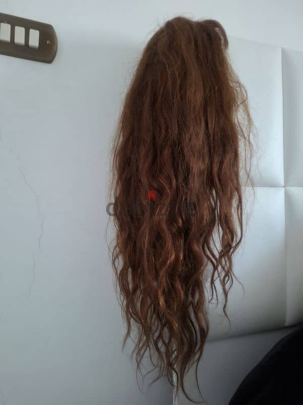 natural hair wig 100%  India hair  longth 50cm 2