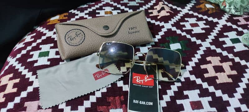 نظارة ريبان اصلية Ray. Ban Square RB 1971 شمس حريمى لون بنى 3