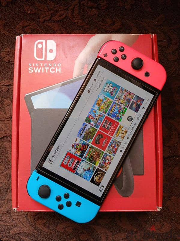 Nintendo Switch Oled معدل مليان ألعاب 2