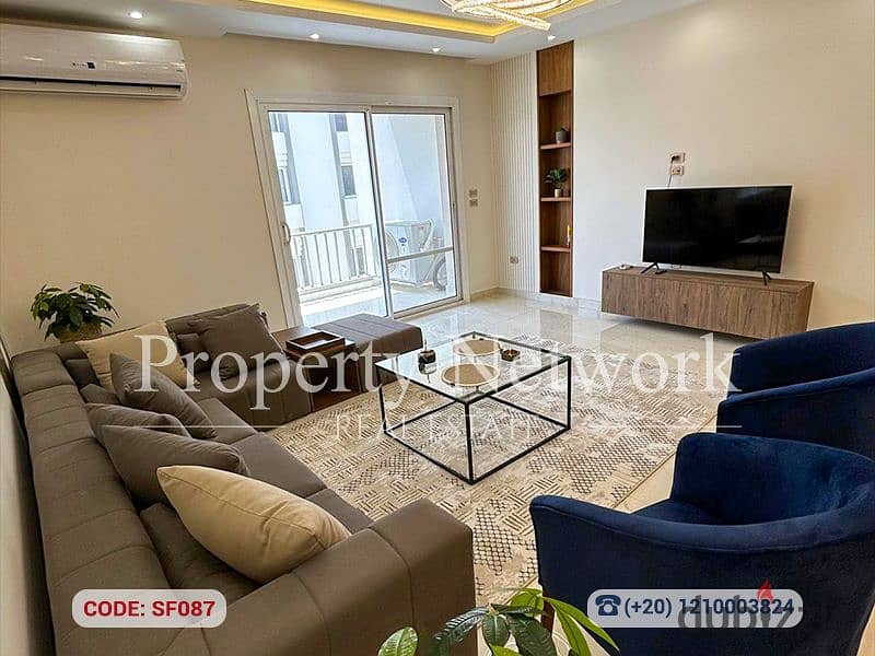 Fully Furnished Apartment 145 m2 ,for Rent in Hyde Park, New Cairo , Floor 4th 0