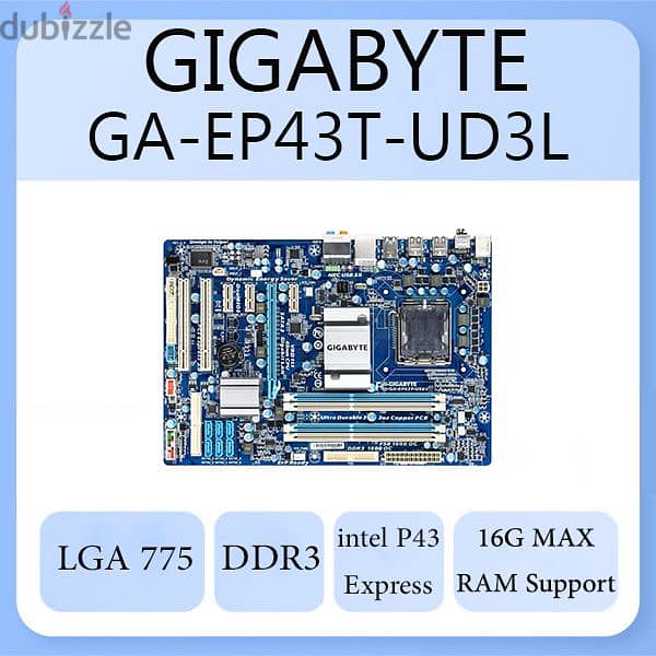 Gigabyte GA-EP43T-UD3L  DDR3  LGA775 0