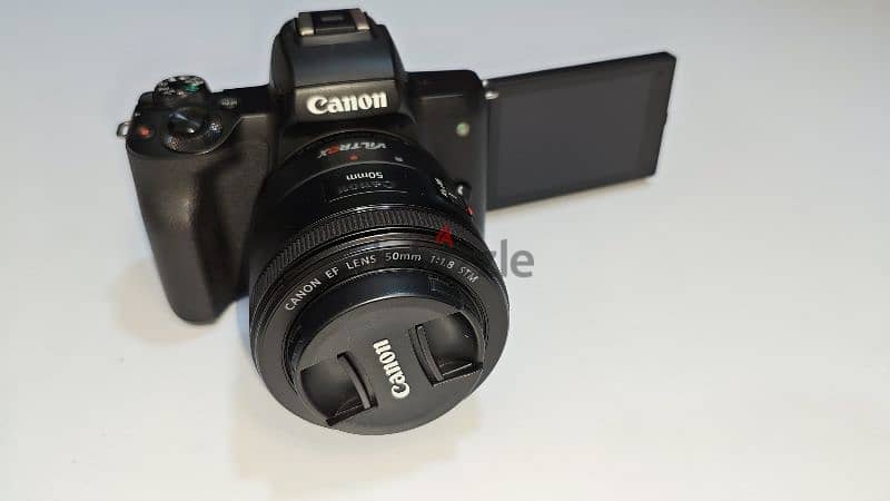 Canon M50 Mark 1 +Canon Lens 50mm + Viltrox Mount EF - M + أكسسوارات 2