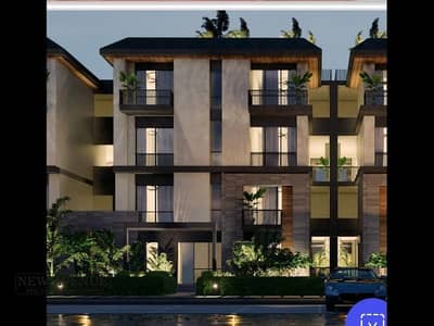 Water features view Ground duplex with private garden in Telal East, 3 bedrooms, 3 bathrooms, Delivery 2027