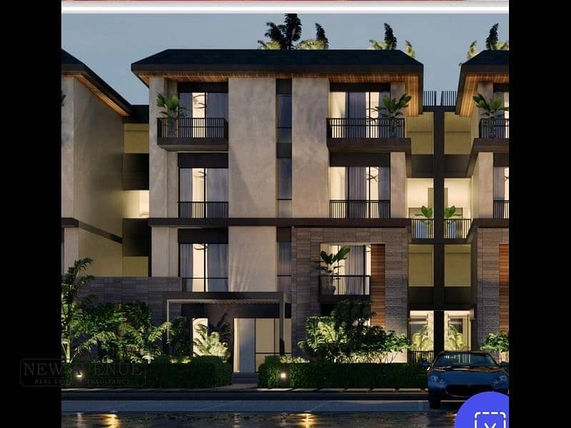 Water features view Ground duplex with private garden in Telal East, 3 bedrooms, 3 bathrooms, Delivery 2027 0