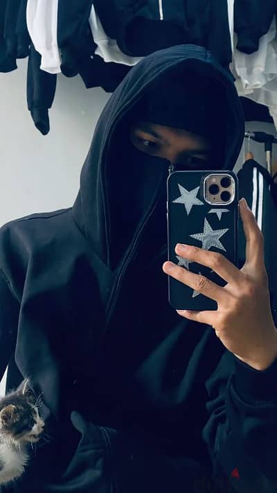 balaclava double hoodie