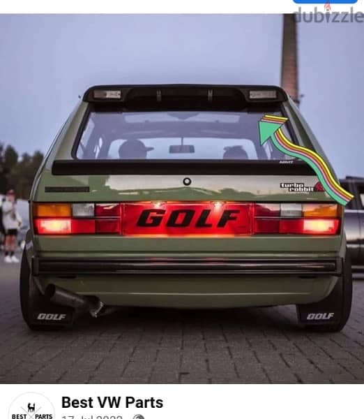 سبويلر جولف ١ - ماركة Kamei  لم يستخدم وبالكرتونه والوصلات Golf mk1 0