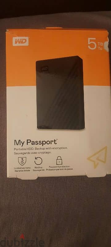 هارد ٥ تيرا كسر زيرو داخل الضمان WD My Passport 5TB