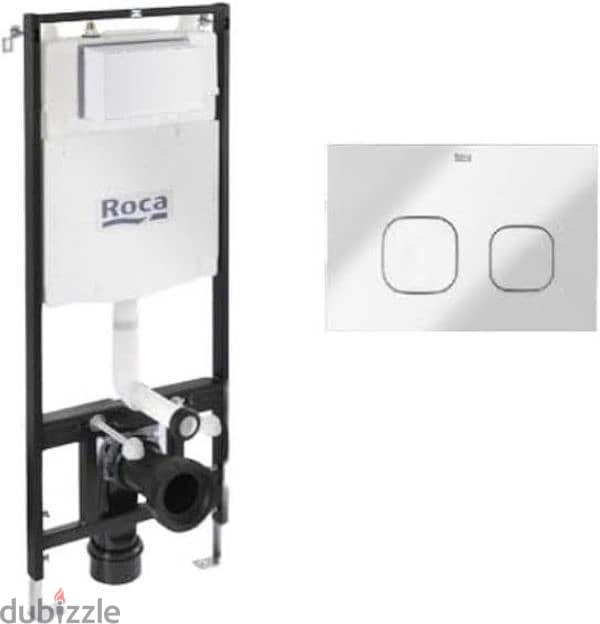 Roca Sanitary Tank AC3 Chrome Square Face A89P460020 خزان دفن روكا 0