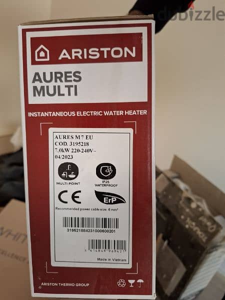 Ariston instant heater 7 KG new 1