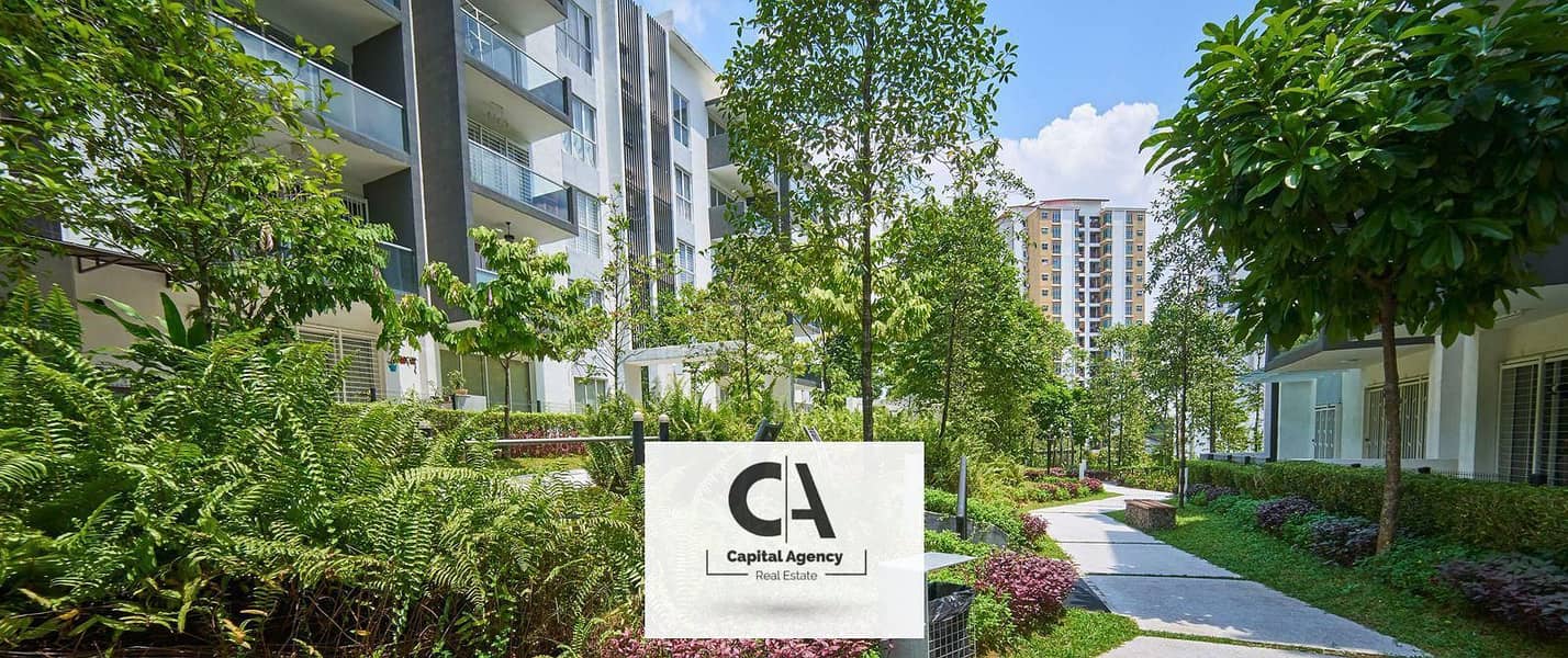 Apartment for sale fully finished at the first offering price in icon  Compound in front of Hyde Park in the 6th Settlement with installments over 9 0