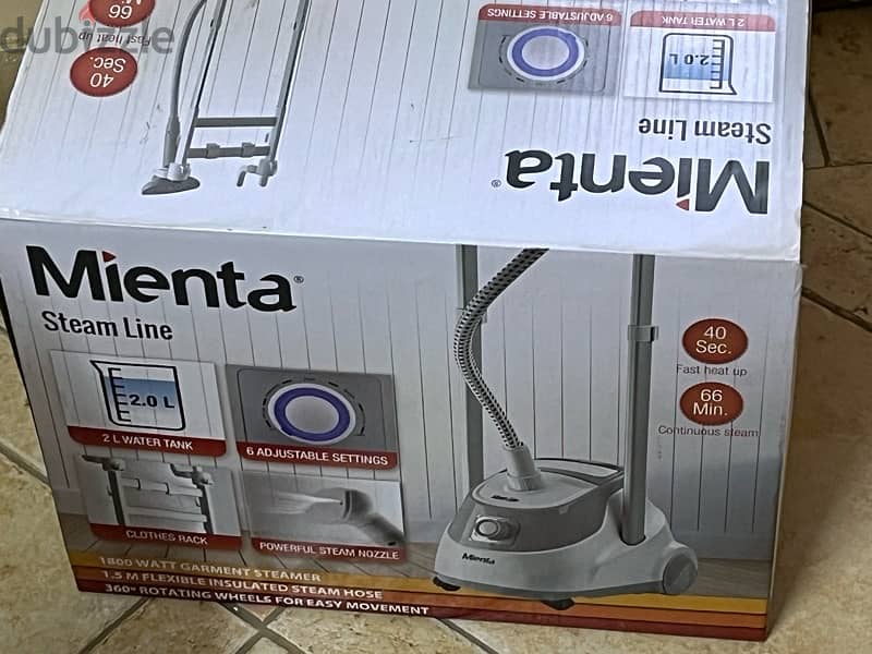 Mienta Steamer Steam Line 1800 Watts/ميانتا مكواة بخار استاند 1800واط 1