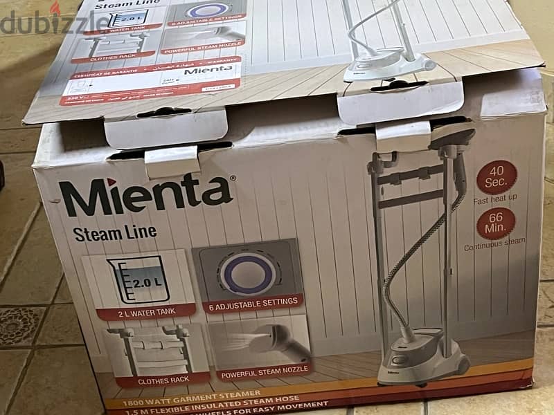 Mienta Steamer Steam Line 1800 Watts/ميانتا مكواة بخار استاند 1800واط 2