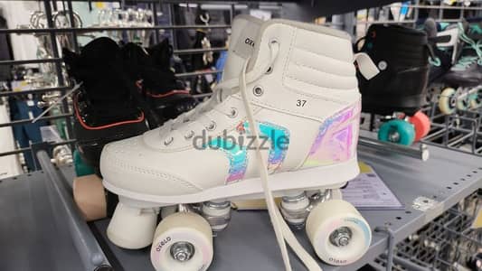 quad roller skates size 37 from decathlon - white