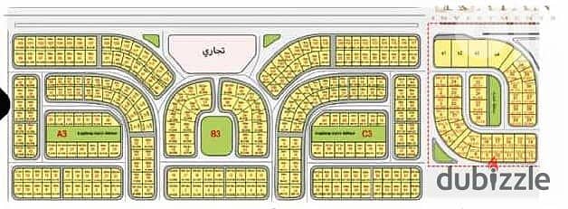 أرض للبيع بشمال نادى 6 أكتوبر على محور جمال عبد الناصر و امام الحى السابع دبل فيس