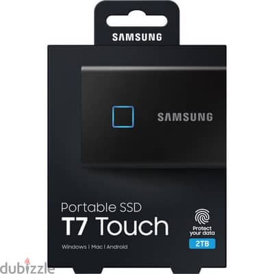 SSD Samsung Portable 2TB T7 TOUCH - USB 3.2- Black