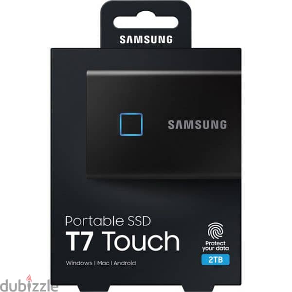 SSD Samsung Portable 2TB T7 TOUCH - USB 3.2- Black 0