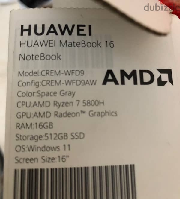 Huawei matebook 16 gaming 2.5k screen in warranty like new 1