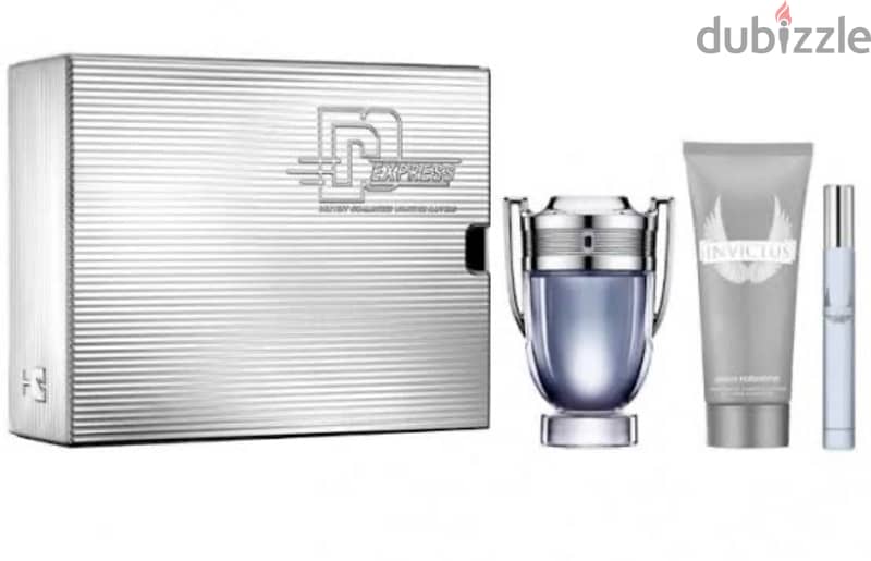 Paco Rabanne Invictus Gift Set 100ml EDT + 100ml Shower Gel + 10ml EDT 1