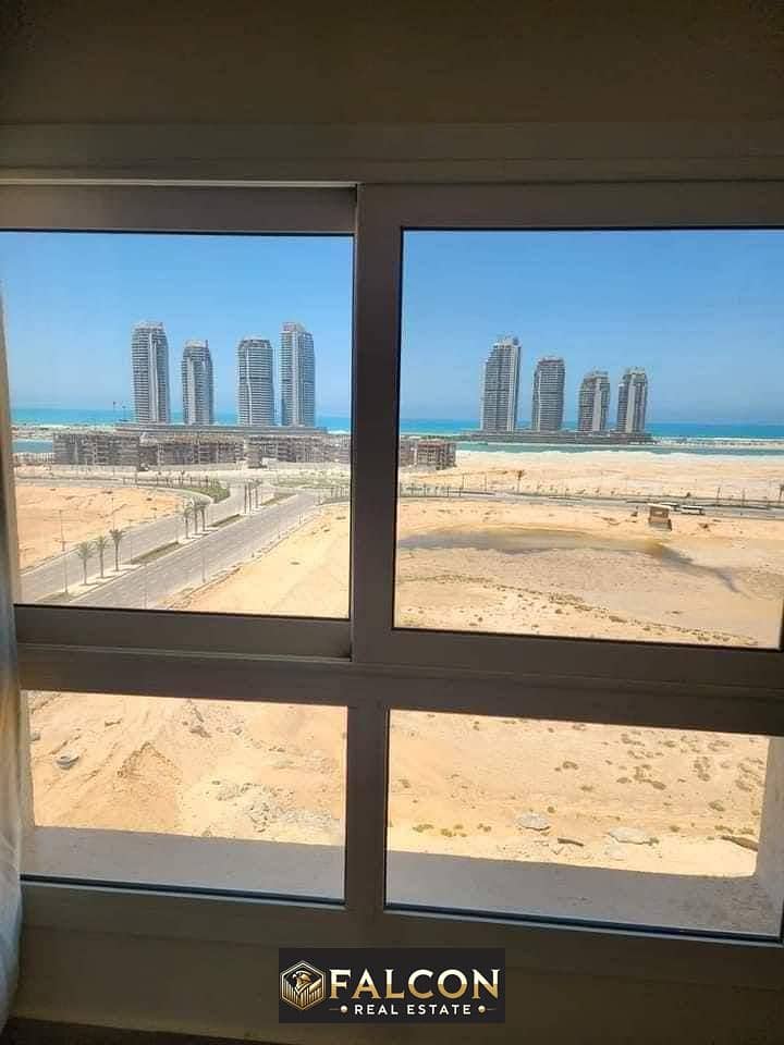 Double View El Alamein Towers & Lagoon RTM fully finished Apartment installments up to 2037 in Latin Quarter El Alamein 0