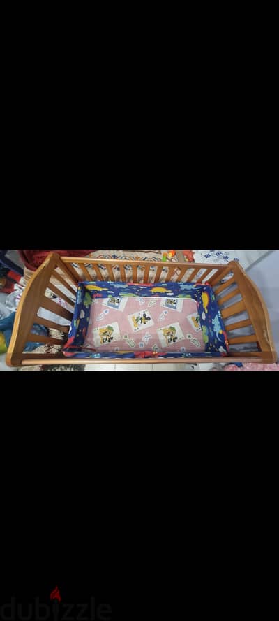 Mothercare Wooden kids bed- dropside - taki mattress